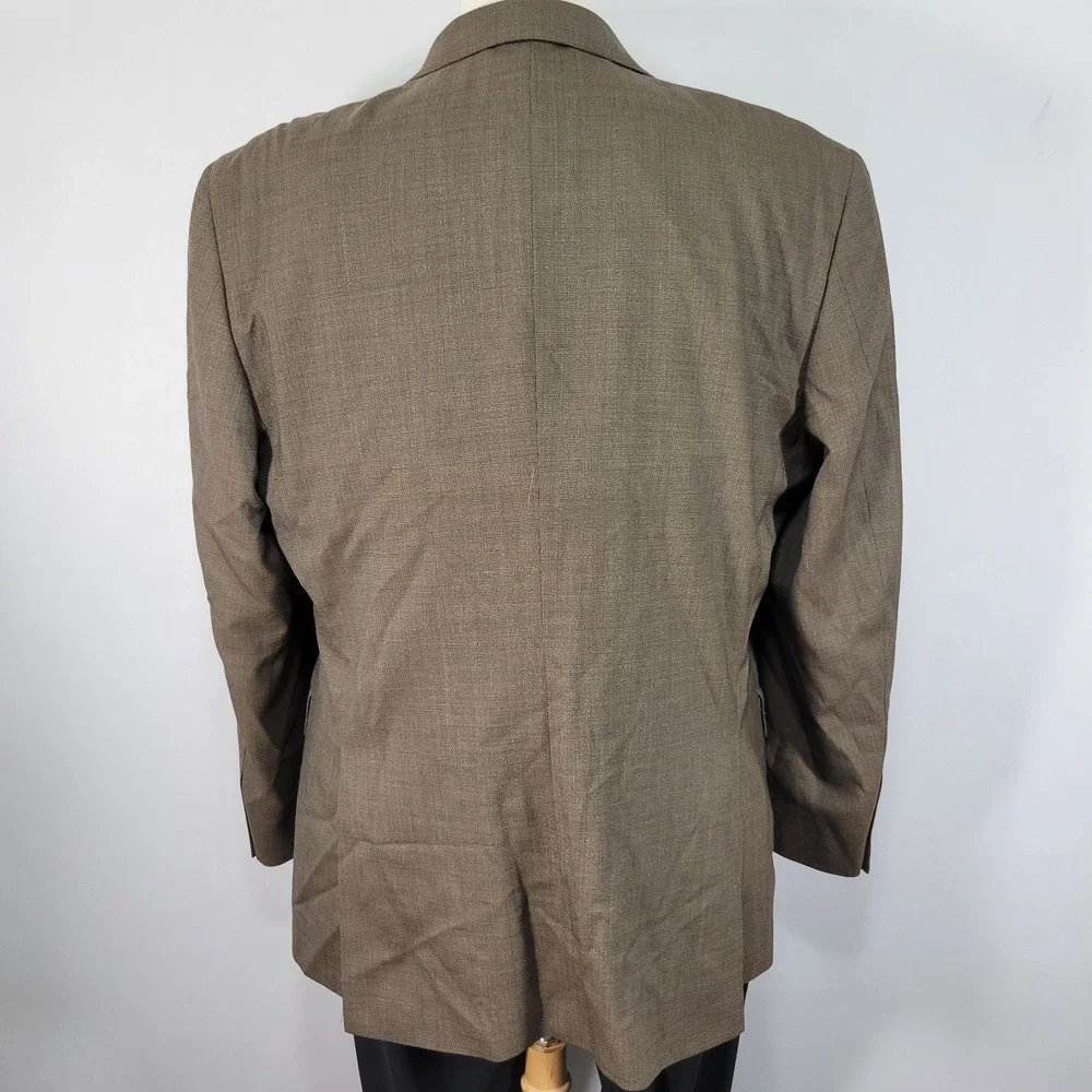 JOS A BANK Men's Sport Coat Blazer Two Button MODEL 500‎ Brown Wool Size 46R